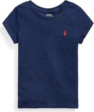 Polo Ralph Lauren Kids Short Sleeve Jersey T-Shirt (Little Kids) (French  Navy) Girl's Clothing - ShopStyle
