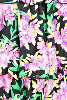 Thumbnail for your product : boohoo Lauren Neon Floral Bandeau Playsuit