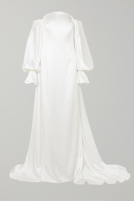 Carolina Herrera Off-the-shoulder Satin Gown - White