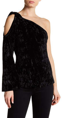 Lucca Couture Sadie One-Shoulder Velvet Top