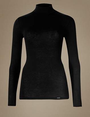 Marks and Spencer Heatgen Plusâ"¢ Thermal Long Sleeve Turtle Neck Top
