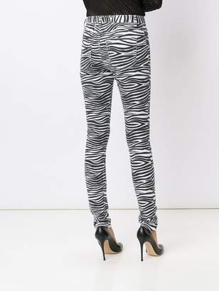 Saint Laurent zebra print skinny jeans