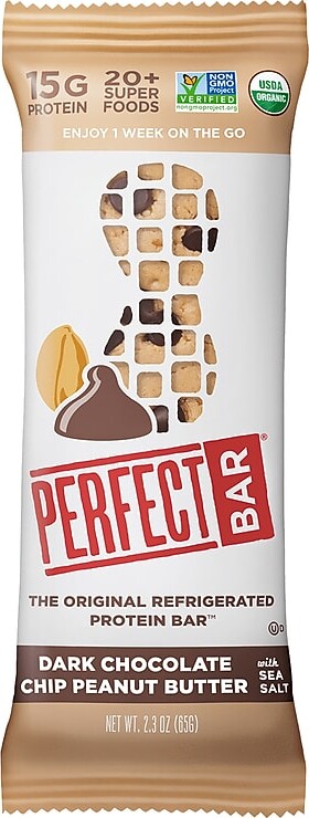Perfect Snacks Gluten Free Dark Chocolate and Peanut Butter Protein Bar, 2.3 oz., 16 Bars/Box (307-00247)