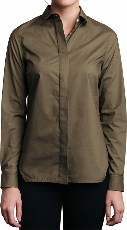Thirteen Seven Trapezoid Shirt In Matte Olive