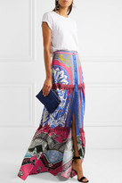 Thumbnail for your product : Mary Katrantzou Kings Fuxia Printed Silk-twill Maxi Skirt