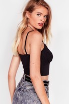 Thumbnail for your product : Nasty Gal Womens Ruched Square Neck Crop Top - Black - 16