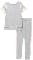 Thumbnail for your product : Splendid Loose Knit Football Sweater Set (Little Girls)