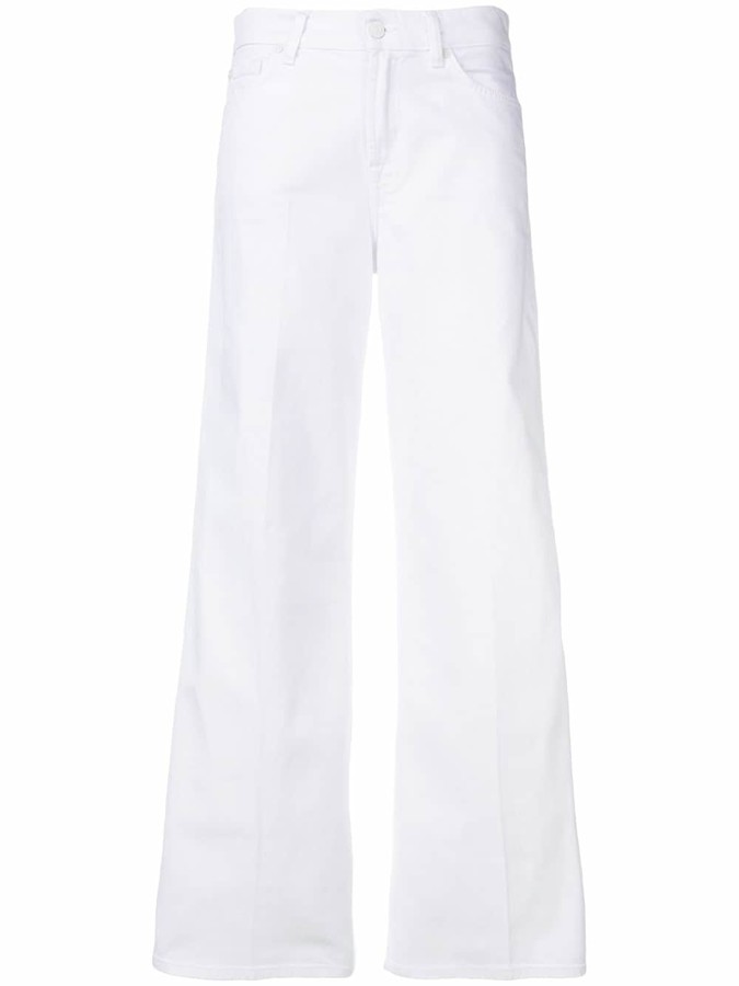 wide leg white jeans womens