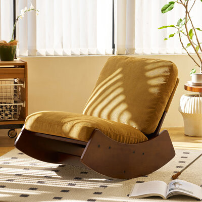 Isabelle & Maxâ"¢ Glider Rocking Chair With Premium Upholstery And Solid Wood Frame For Bedroom, Living Room, And Nursery