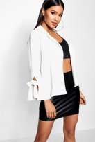 Thumbnail for your product : boohoo Tie Sleeve Blazer