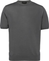 Thumbnail for your product : Prada Worsted Wool Crew-neck Sweater