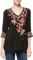 Thumbnail for your product : Johnny Was Collection Leah Embroidered Blouse