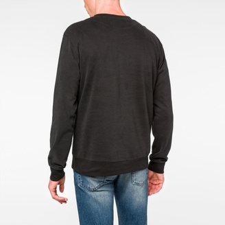 Paul Smith Men's Black Loopback-Cotton Paisley Appliqué Sweatshirt