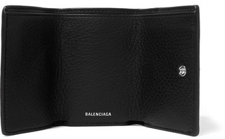 Balenciaga Papier Mini Printed Textured-leather Wallet - Black