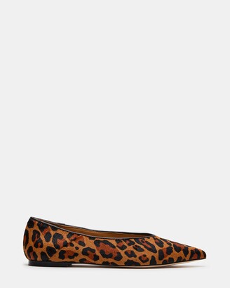 Journee Collection Womens Patricia Slip On Pointed Toe Ballet Flats Leopard  12 : Target