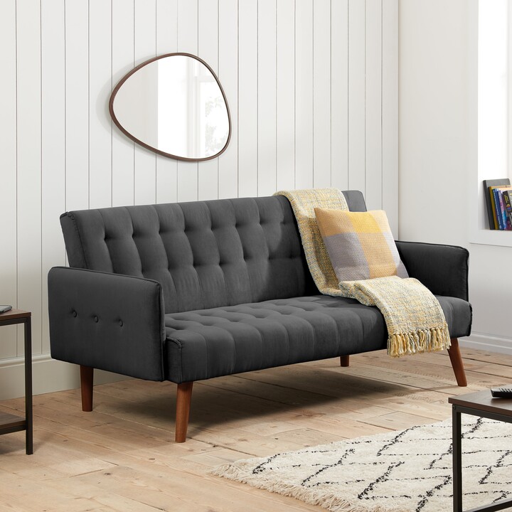 Dunelm Hudson Sofa Bed Charcoal Velvet Charcoal ShopStyle