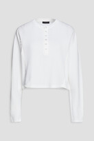 Thumbnail for your product : The Range Cropped waffle-knit cotton-blend top