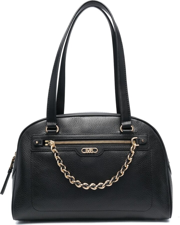 Michael Kors black quilted crossbody bag gold chain strap. - $53 - From  Katrina