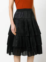 Thumbnail for your product : Sara Lanzi A-line tiered skirt