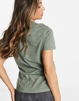 Thumbnail for your product : ASOS Maternity DESIGN Maternity ultimate organic cotton t-shirt with crew neck in khaki