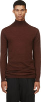 Thumbnail for your product : Rick Owens Maroon Wool Cloqué Sweater