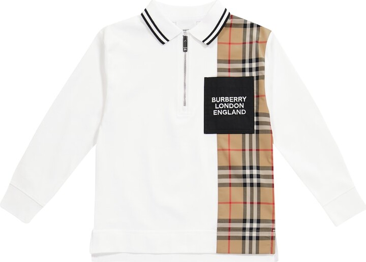 Burberry Children Vintage Check cotton polo shirt