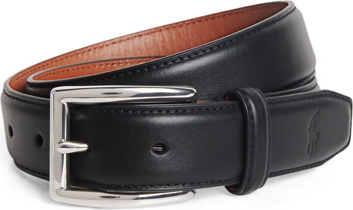 Ralph Lauren Kids Leather Silver Buckle Belt
