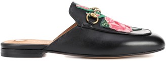 Gucci Princetown appliqued leather slippers