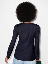 Thumbnail for your product : By Any Other Name Tie Neck Pinstripe Wool Blazer