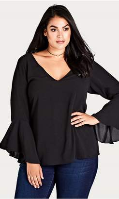 City Chic Bell Sleeve Top