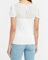 Thumbnail for your product : Express Clip Dot Puff Sleeve Top