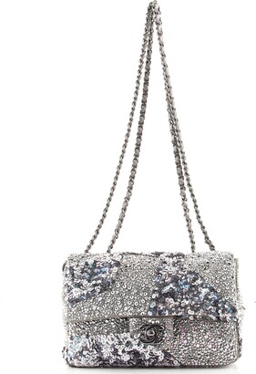 Chanel CC Flap Bag Sequin Embellished Satin Small - ShopStyle