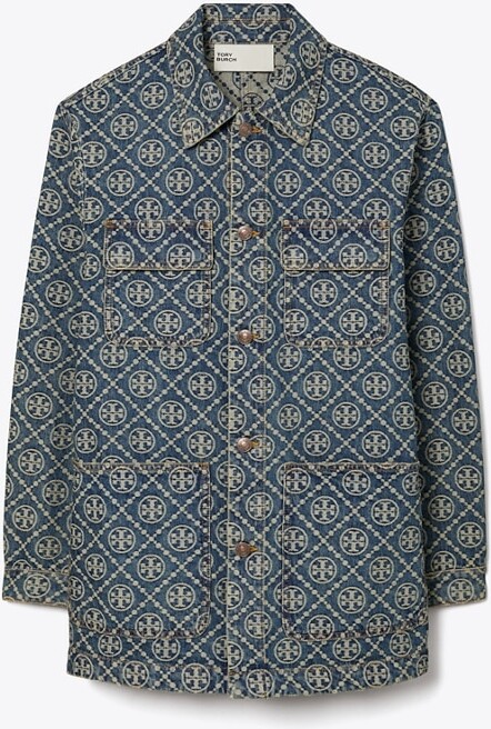 Tory Burch Denim Cargo Barn Jacket