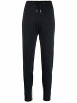 Thumbnail for your product : Love Moschino Glitered Cotton-Blend Track Trousers