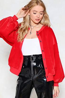 Nasty Gal Fur Once in My Life Faux Fur Bomber Jacket