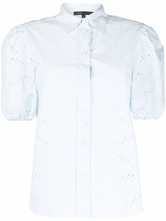 Puff Sleeve Poplin Shirt | Shop the world's largest collection of 