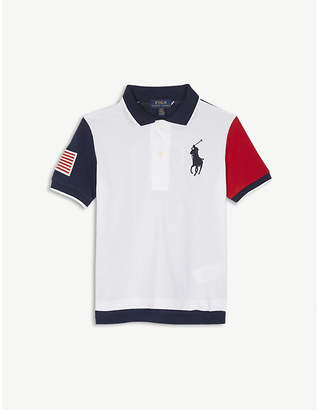 Ralph Lauren Colour block logo cotton polo shirt 2-4 years