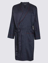 Thumbnail for your product : M&S Collection Pure Cotton Printed Dressing Gown with Belt