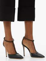 Thumbnail for your product : Gianvito Rossi T-bar 105 Leather Pumps - Womens - Black