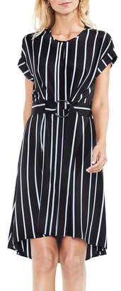 Vince Camuto Theory Stripe Belted Dress