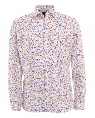 Duchamp Multi-Coloured Floral Print Regular Fit Shirt