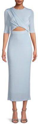 Significant Other Mila Gathered Cut-Out Midi-Dress