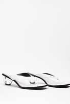 Thumbnail for your product : Nasty Gal Womens Play Ball Thong Clear Heels - White - 7