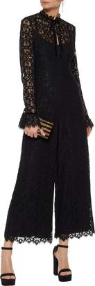 Temperley London Eclipse Cropped Corded Lace Wide-leg Jumpsuit