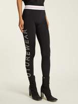 Thumbnail for your product : Marine Serre X Swarovski Futurewear Jersey Leggings - Womens - Black