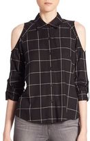 Thumbnail for your product : Generation Love Maisie Plaid Cold Shoulder Shirt