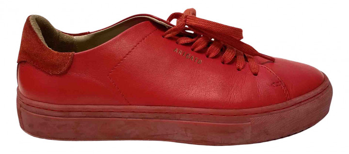 Red leather trainers womens uk Clearance