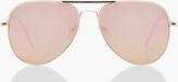 Thumbnail for your product : boohoo Rose Gold Lens Aviator Sunglasses