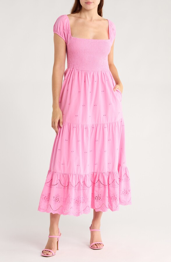Pink Eyelet Dress ShopStyle