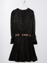 Thumbnail for your product : Karl Lagerfeld Paris TEEN monogram logo-waistband dress